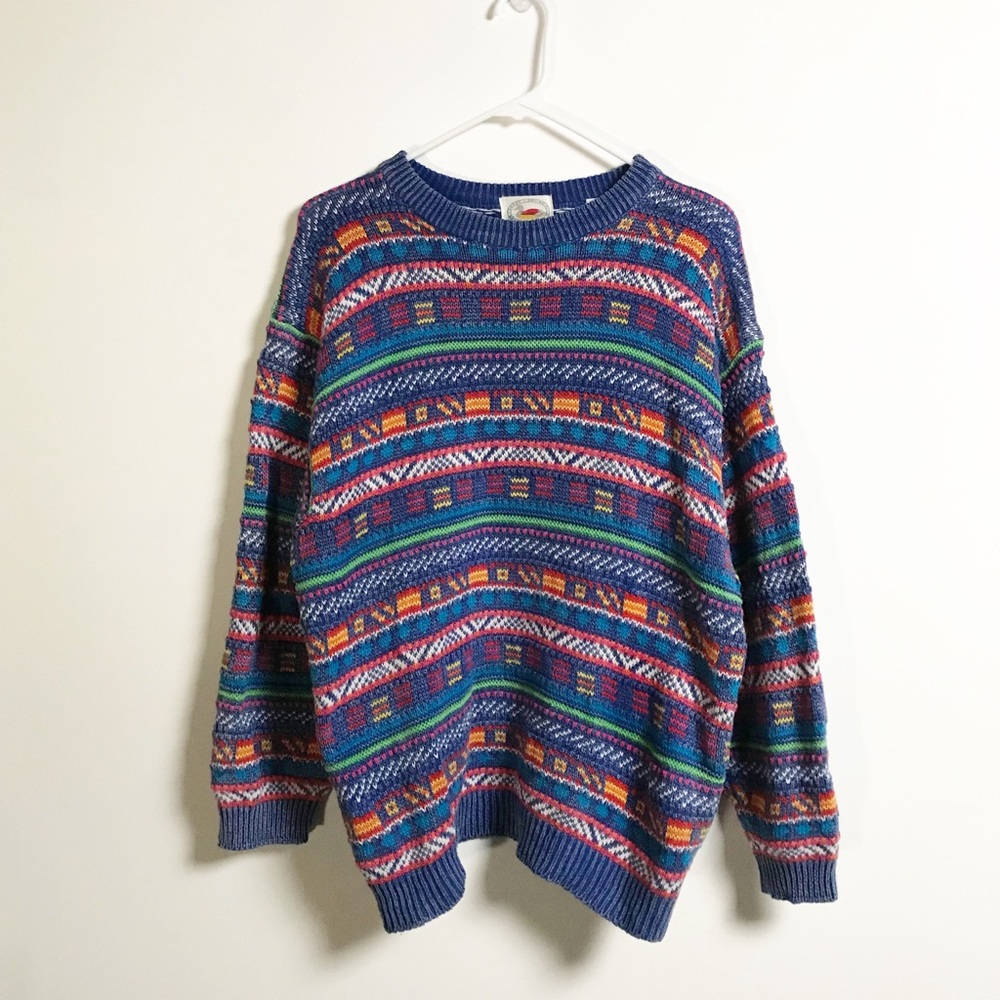 Vintage Colorful Marsh Landing Sweater